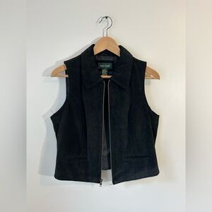 Vintage 90s Suede Zip-Up Vest